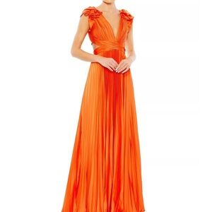 Mac Duggal Ieena Ruffle Cap Sleeve Dress